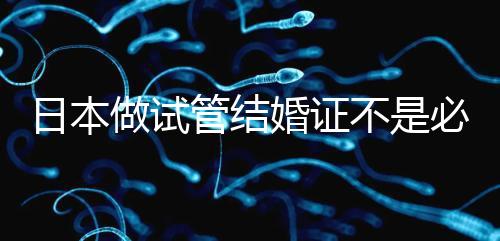 日本做試管結婚證不是必需證件，單身女性也能實現生育夢